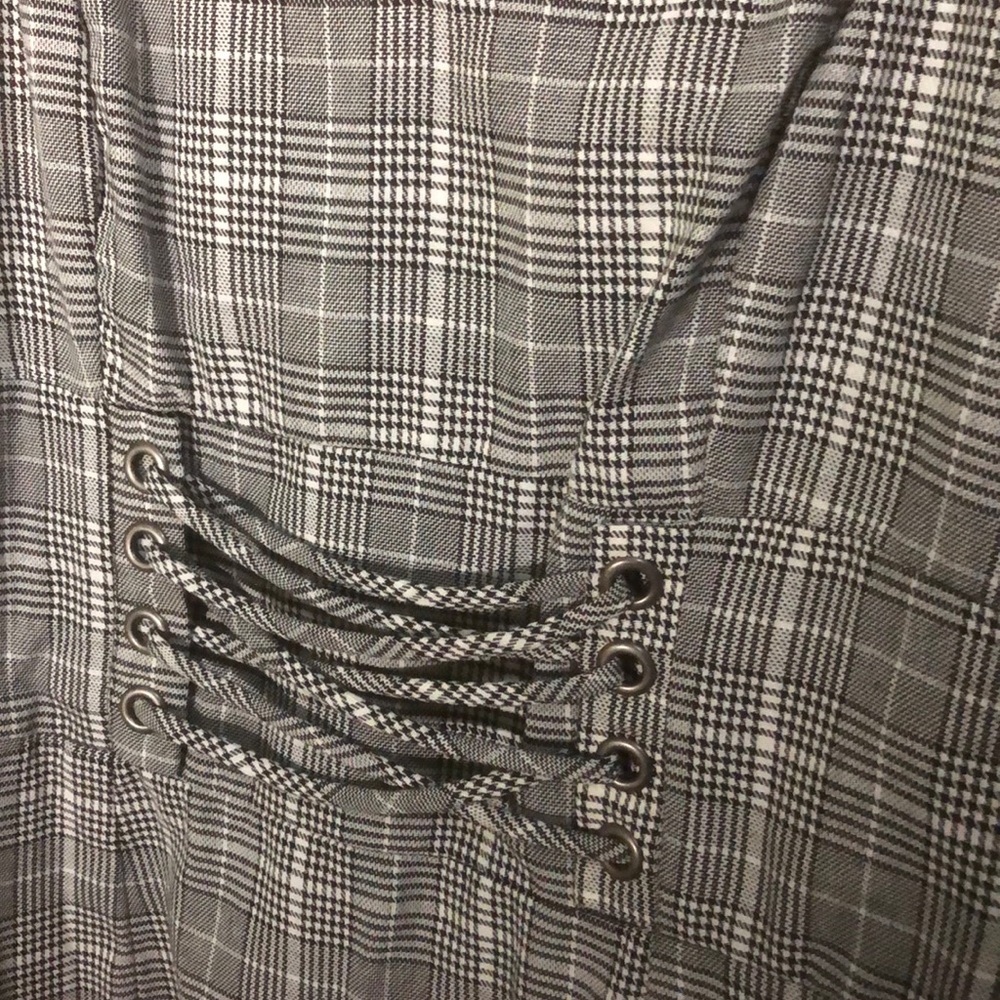 Black and White Plaid Dress